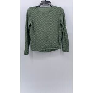 GAP KIDS Girl’s Green Checkered Crewneck Long Sleeve Pullover Top SZ XL